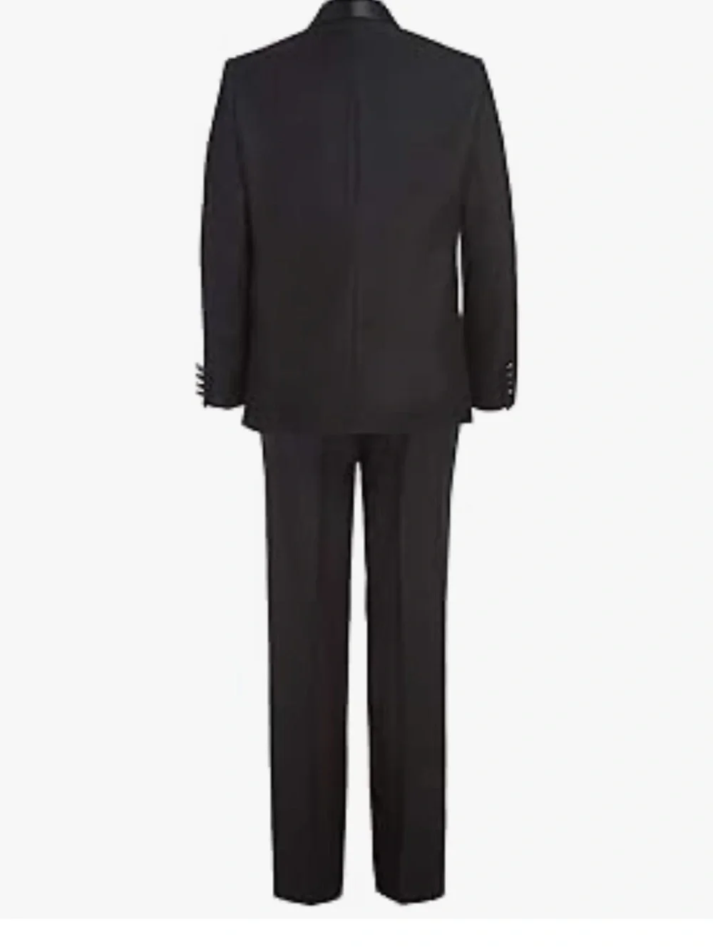 Calvin Klein Boys Black Tuxedo Size 18 Satin Lapel Formal Suit Set Wedding - Picture 2 of 6